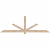 84"W x 28"H x 3 1/2"D x 3 1/2"F, 08/12 Pitch, Kennewick Smooth Timber Gable Bracket, Douglas Fir