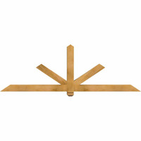 84"W x 28"H x 04"D x 4"F, 08/12 Pitch, Kennewick Rough Sawn Timber Gable Bracket, Western Red Cedar