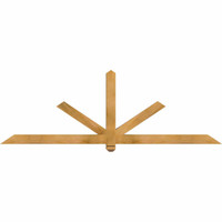 84"W x 28"H x 3 1/2"D x 3 1/2"F, 08/12 Pitch, Kennewick Smooth Timber Gable Bracket, Western Red Cedar
