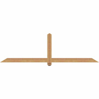 84"W x 24"H x 3 1/2"D x 3 1/2"F, 07/12 Pitch, Eugene Smooth Timber Gable Bracket, Western Red Cedar