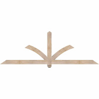 84"W x 28"H x 3 1/2"D x 3 1/2"F, 08/12 Pitch, Redmond Smooth Timber Gable Bracket, Douglas Fir
