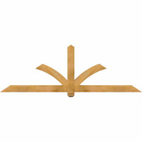 84"W x 28"H x 04"D x 4"F, 08/12 Pitch, Redmond Rough Sawn Timber Gable Bracket, Western Red Cedar