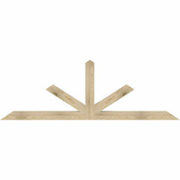 84"W x 28"H x 04"D x 4"F, 08/12 Pitch, Saratoga Rough Sawn Timber Gable Bracket, Douglas Fir