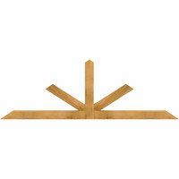 84"W x 28"H x 04"D x 4"F, 08/12 Pitch, Saratoga Rough Sawn Timber Gable Bracket, Western Red Cedar