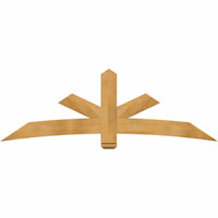 84"W x 28"H x 04"D x 6"F, 08/12 Pitch, Alberta Rough Sawn Timber Gable Bracket, Western Red Cedar