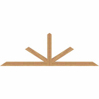 84"W x 28"H x 3 1/2"D x 3 1/2"F, 08/12 Pitch, Saratoga Smooth Timber Gable Bracket, Western Red Cedar