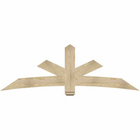84"W x 28"H x 04"D x 6"F, 08/12 Pitch, Alberta Rough Sawn Timber Gable Bracket, Douglas Fir