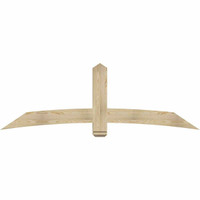 84"W x 28"H x 04"D x 6"F, 08/12 Pitch, Bellingham Rough Sawn Timber Gable Bracket, Douglas Fir