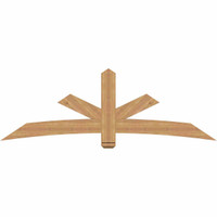 84"W x 28"H x 3 1/2"D x 5 1/2"F, 08/12 Pitch, Alberta Smooth Timber Gable Bracket, Western Red Cedar