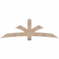 84"W x 28"H x 3 1/2"D x 5 1/2"F, 08/12 Pitch, Davenport Smooth Timber Gable Bracket, Douglas Fir
