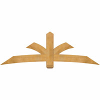 84"W x 28"H x 04"D x 6"F, 08/12 Pitch, Davenport Rough Sawn Timber Gable Bracket, Western Red Cedar