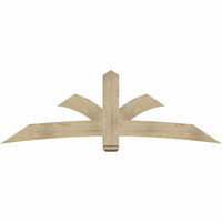84"W x 28"H x 04"D x 6"F, 08/12 Pitch, Davenport Rough Sawn Timber Gable Bracket, Douglas Fir