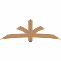 84"W x 28"H x 3 1/2"D x 5 1/2"F, 08/12 Pitch, Davenport Smooth Timber Gable Bracket, Western Red Cedar