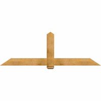 84"W x 28"H x 04"D x 6"F, 08/12 Pitch, Eugene Rough Sawn Timber Gable Bracket, Western Red Cedar