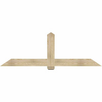 84"W x 28"H x 04"D x 6"F, 08/12 Pitch, Eugene Rough Sawn Timber Gable Bracket, Douglas Fir