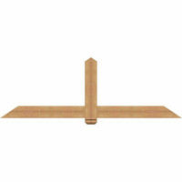 84"W x 28"H x 3 1/2"D x 5 1/2"F, 08/12 Pitch, Eugene Smooth Timber Gable Bracket, Western Red Cedar