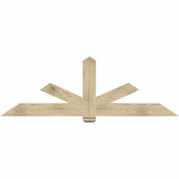 84"W x 28"H x 04"D x 6"F, 08/12 Pitch, Kennewick Rough Sawn Timber Gable Bracket, Douglas Fir