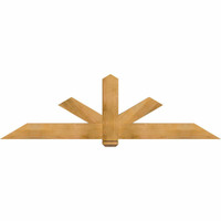 84"W x 24"H x 04"D x 6"F, 07/12 Pitch, Kennewick Rough Sawn Timber Gable Bracket, Western Red Cedar