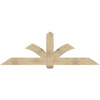 84"W x 28"H x 04"D x 6"F, 08/12 Pitch, Redmond Rough Sawn Timber Gable Bracket, Douglas Fir