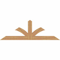 84"W x 28"H x 3 1/2"D x 5 1/2"F, 08/12 Pitch, Richland Smooth Timber Gable Bracket, Western Red Cedar