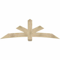 84"W x 28"H x 06"D x 6"F, 08/12 Pitch, Alberta Rough Sawn Timber Gable Bracket, Douglas Fir
