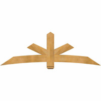 84"W x 28"H x 06"D x 6"F, 08/12 Pitch, Alberta Rough Sawn Timber Gable Bracket, Western Red Cedar