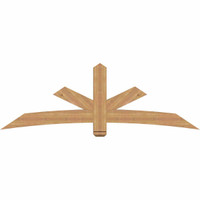 84"W x 28"H x 5 1/2"D x 5 1/2"F, 08/12 Pitch, Alberta Smooth Timber Gable Bracket, Western Red Cedar
