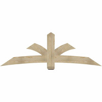 84"W x 28"H x 06"D x 6"F, 08/12 Pitch, Davenport Rough Sawn Timber Gable Bracket, Douglas Fir
