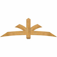 84"W x 28"H x 06"D x 6"F, 08/12 Pitch, Davenport Rough Sawn Timber Gable Bracket, Western Red Cedar
