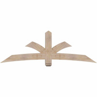 84"W x 28"H x 5 1/2"D x 5 1/2"F, 08/12 Pitch, Davenport Smooth Timber Gable Bracket, Douglas Fir