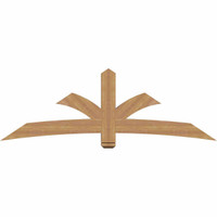 84"W x 28"H x 5 1/2"D x 5 1/2"F, 08/12 Pitch, Davenport Smooth Timber Gable Bracket, Western Red Cedar
