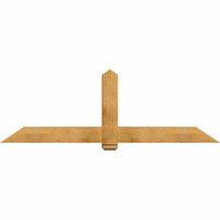 84"W x 28"H x 06"D x 6"F, 08/12 Pitch, Eugene Rough Sawn Timber Gable Bracket, Western Red Cedar