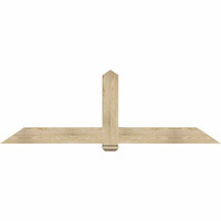84"W x 28"H x 06"D x 6"F, 08/12 Pitch, Eugene Rough Sawn Timber Gable Bracket, Douglas Fir