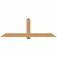 84"W x 28"H x 5 1/2"D x 5 1/2"F, 08/12 Pitch, Eugene Smooth Timber Gable Bracket, Western Red Cedar