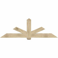 84"W x 28"H x 06"D x 6"F, 08/12 Pitch, Kennewick Rough Sawn Timber Gable Bracket, Douglas Fir