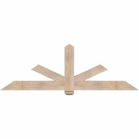 84"W x 28"H x 5 1/2"D x 5 1/2"F, 08/12 Pitch, Kennewick Smooth Timber Gable Bracket, Douglas Fir
