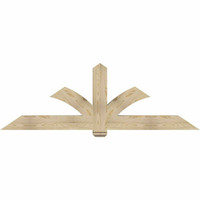 84"W x 28"H x 06"D x 6"F, 08/12 Pitch, Redmond Rough Sawn Timber Gable Bracket, Douglas Fir