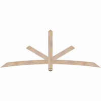 84"W x 31"H x 3 1/2"D x 3 1/2"F, 09/12 Pitch, Alberta Smooth Timber Gable Bracket, Douglas Fir