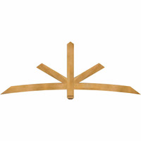 84"W x 31"H x 04"D x 4"F, 09/12 Pitch, Alberta Rough Sawn Timber Gable Bracket, Western Red Cedar