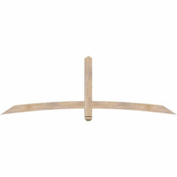 84"W x 28"H x 3 1/2"D x 3 1/2"F, 08/12 Pitch, Bellingham Smooth Timber Gable Bracket, Douglas Fir