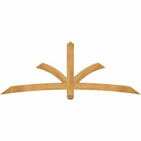 84"W x 31"H x 04"D x 4"F, 09/12 Pitch, Davenport Rough Sawn Timber Gable Bracket, Western Red Cedar