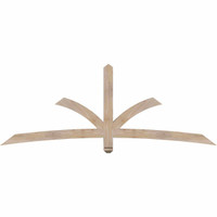 84"W x 31"H x 3 1/2"D x 3 1/2"F, 09/12 Pitch, Davenport Smooth Timber Gable Bracket, Douglas Fir
