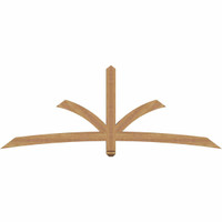 84"W x 31"H x 3 1/2"D x 3 1/2"F, 09/12 Pitch, Davenport Smooth Timber Gable Bracket, Western Red Cedar