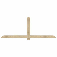 84"W x 31"H x 04"D x 4"F, 09/12 Pitch, Eugene Rough Sawn Timber Gable Bracket, Douglas Fir