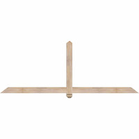 84"W x 31"H x 3 1/2"D x 3 1/2"F, 09/12 Pitch, Eugene Smooth Timber Gable Bracket, Douglas Fir