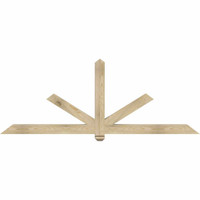 84"W x 31"H x 04"D x 4"F, 09/12 Pitch, Kennewick Rough Sawn Timber Gable Bracket, Douglas Fir