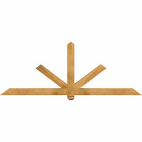 84"W x 31"H x 04"D x 4"F, 09/12 Pitch, Kennewick Rough Sawn Timber Gable Bracket, Western Red Cedar