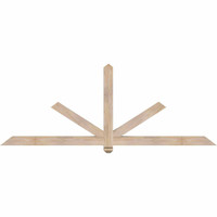 84"W x 31"H x 3 1/2"D x 3 1/2"F, 09/12 Pitch, Kennewick Smooth Timber Gable Bracket, Douglas Fir
