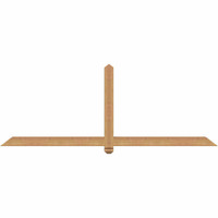 84"W x 31"H x 3 1/2"D x 3 1/2"F, 09/12 Pitch, Eugene Smooth Timber Gable Bracket, Western Red Cedar