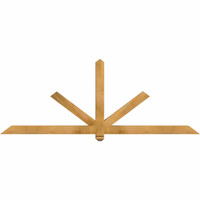 84"W x 31"H x 3 1/2"D x 3 1/2"F, 09/12 Pitch, Kennewick Smooth Timber Gable Bracket, Western Red Cedar